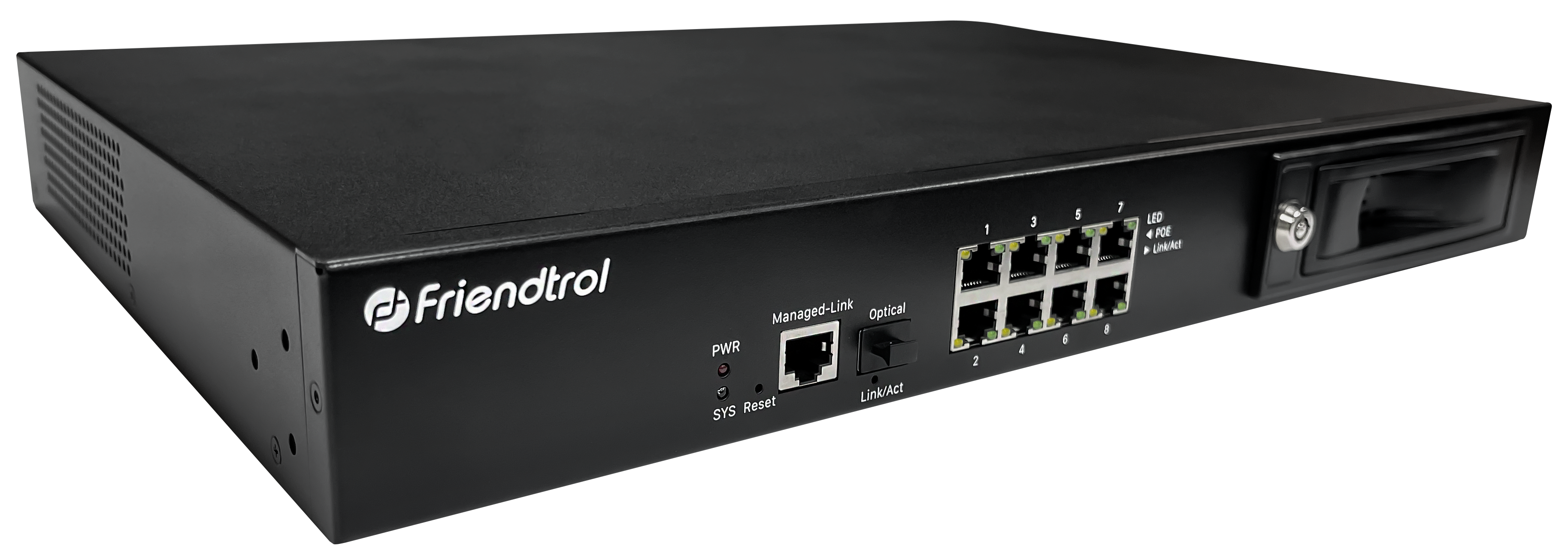 Mini Server with 8-Port Managed PoE Switch